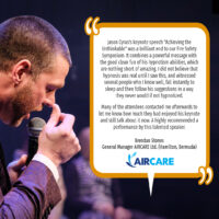 Keynote Testimonial for Jason Cyrus from Aircare